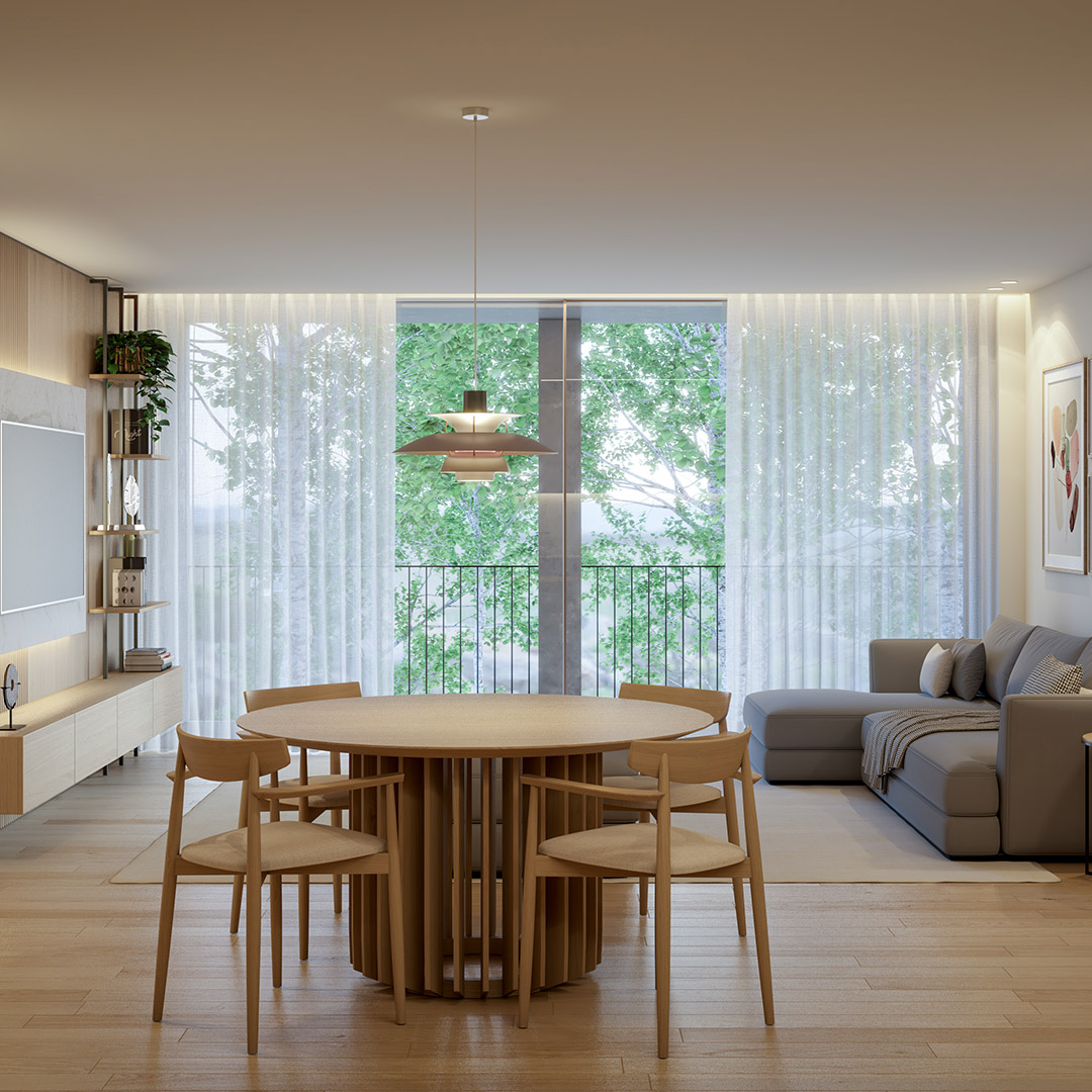 Interior of an apartment in the Prestige Living development, in Porto