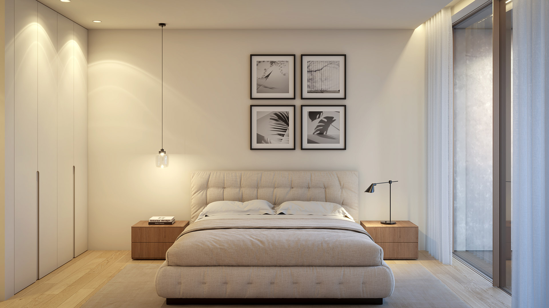 Interior de apartamento do empreendimento Prestige Living, no Porto