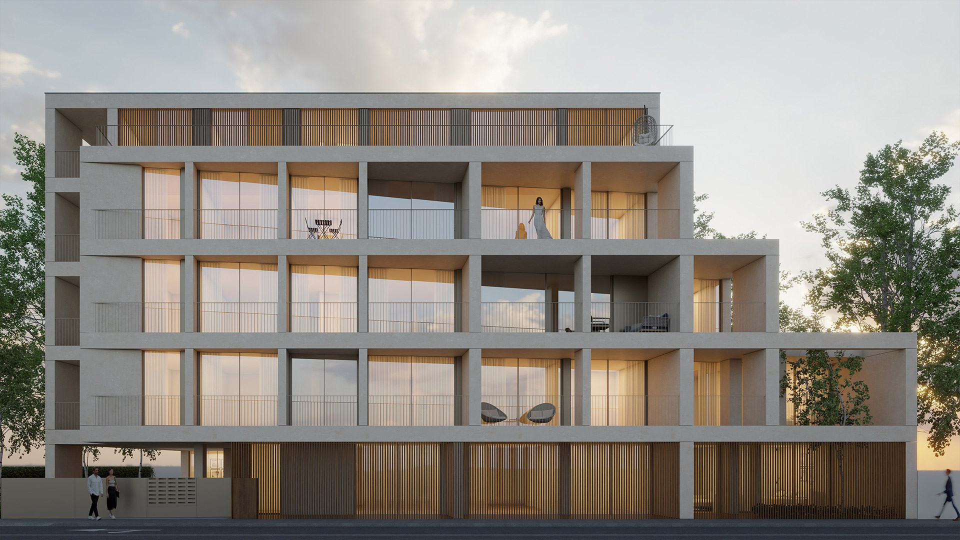 Exterior do empreendimento Prestige Living, no Porto